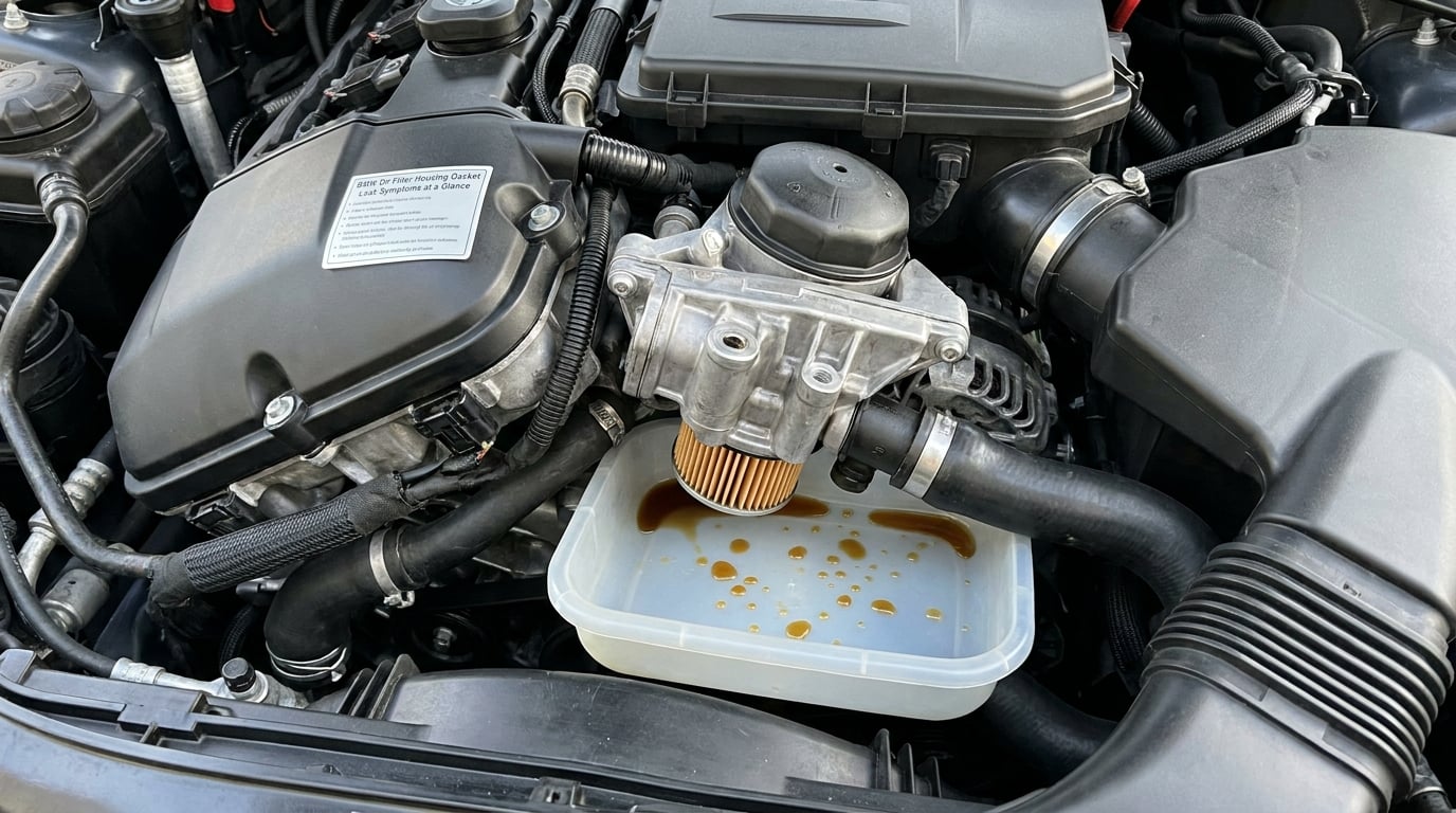BMW Oil Filter Housing Gasket Leak Symptoms at a Glance
