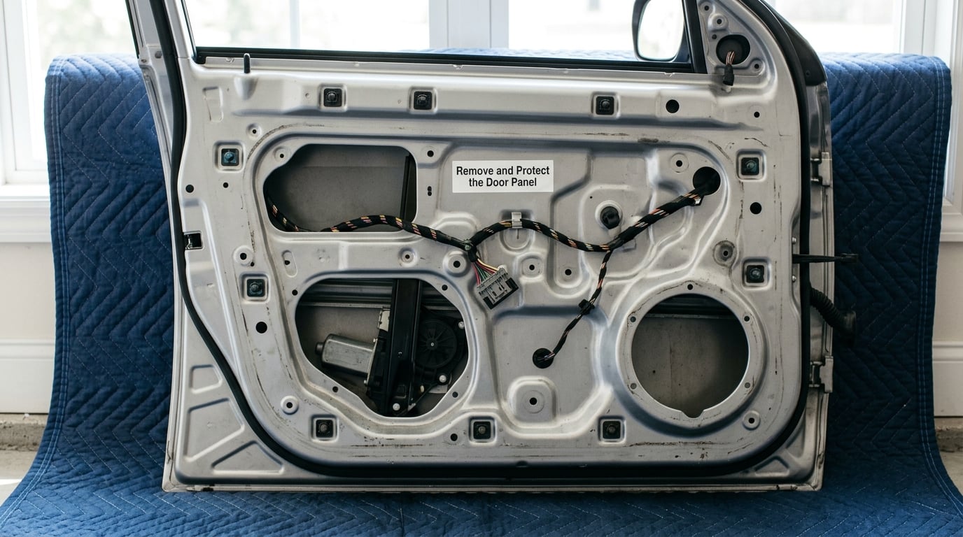 Remove and Protect the Door Panel