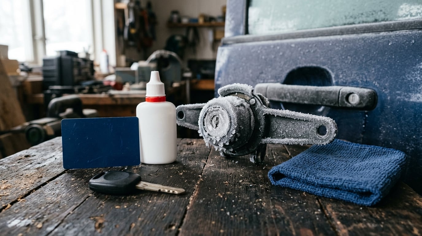 how to get ice out of a door lock
