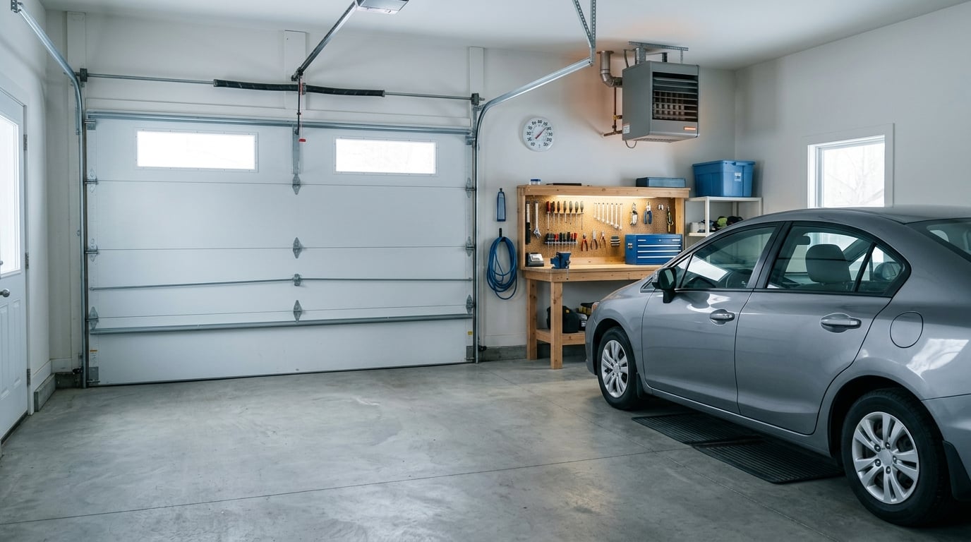 best way to heat a detached garage for working on cars