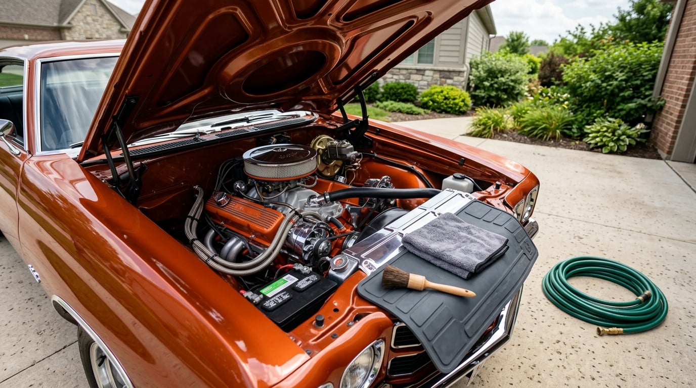 how to clean an engine bay safely