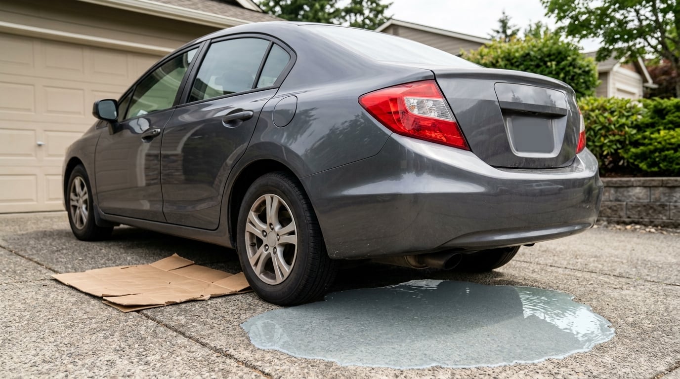 what causes a puddle under the car