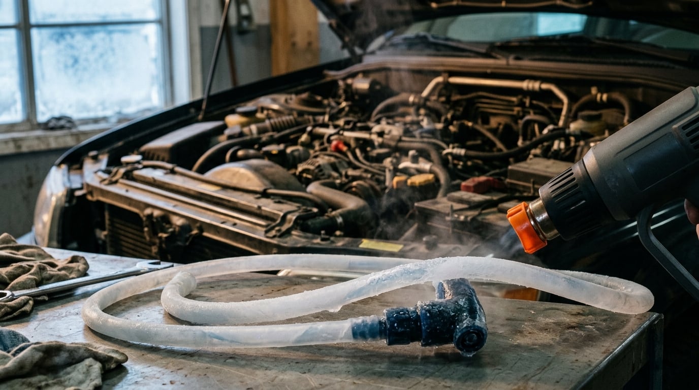 how to unfreeze a washer fluid line