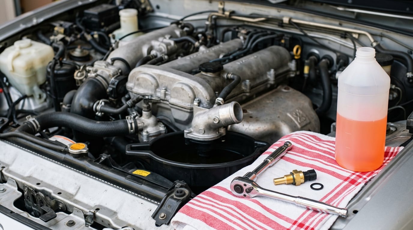 how to replace a coolant temperature sensor