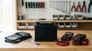 how to store a car battery over winter