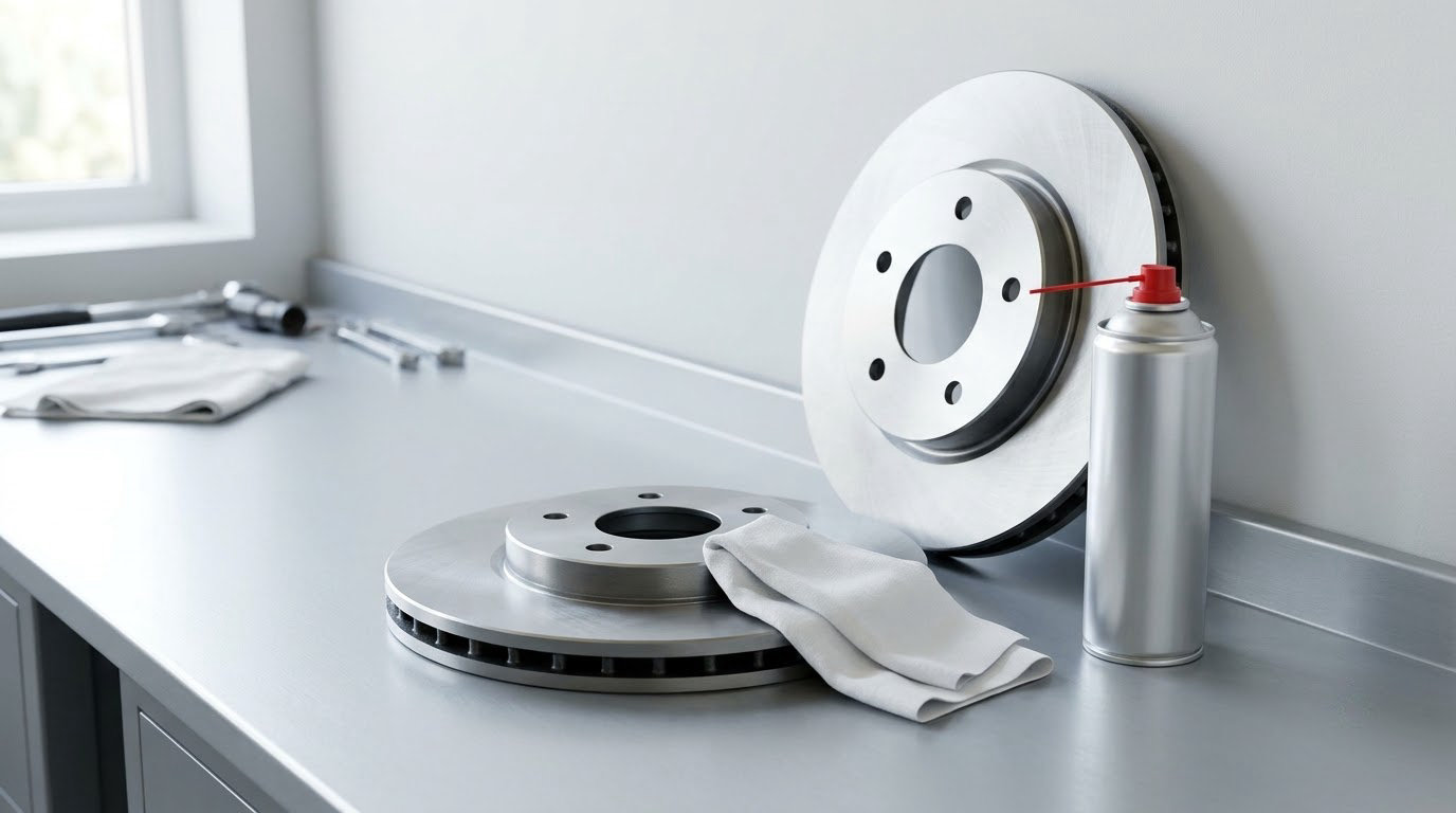 how to clean new brake rotors before install
