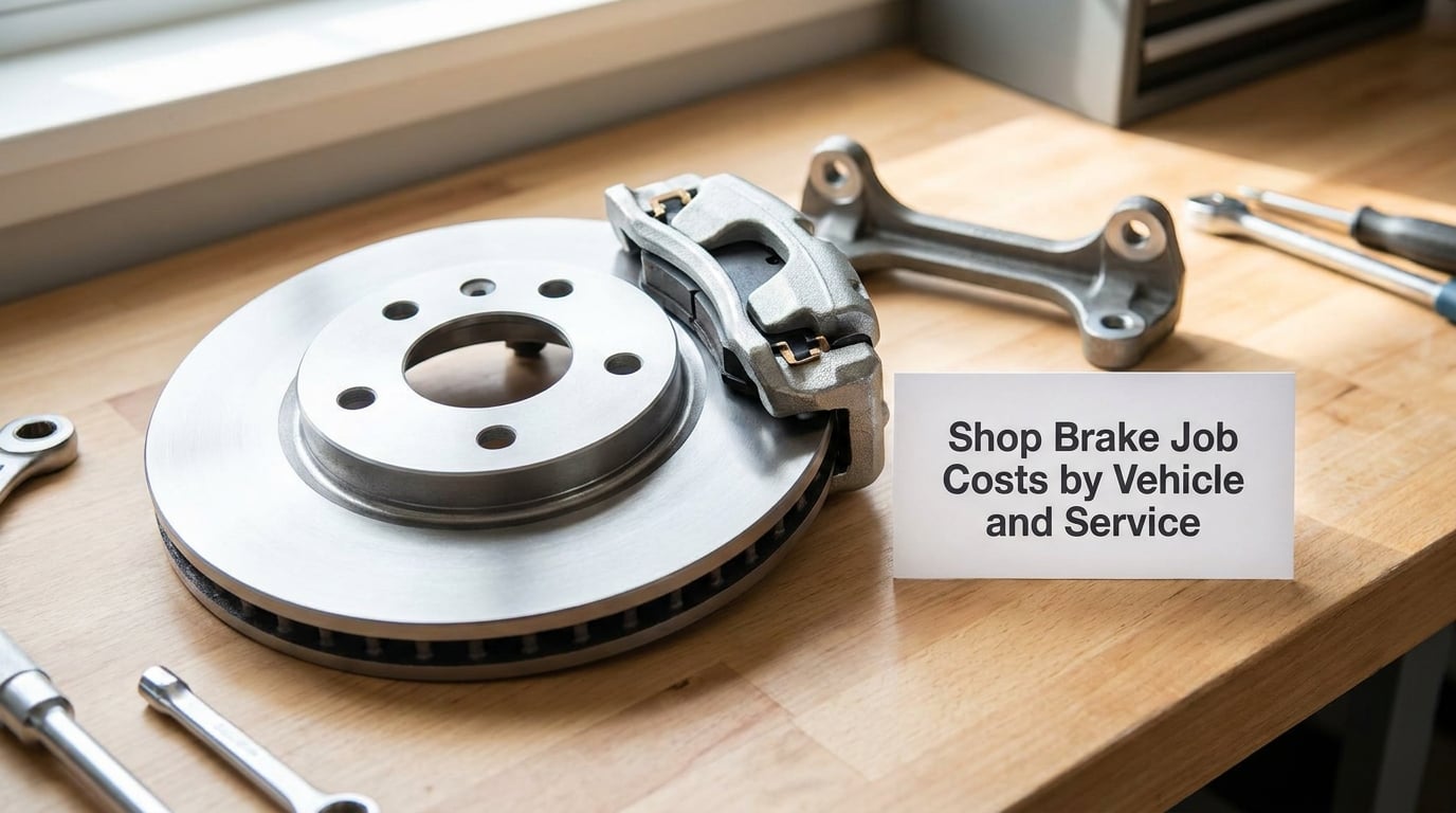 Shop Brake Job Costs by Vehicle and Service