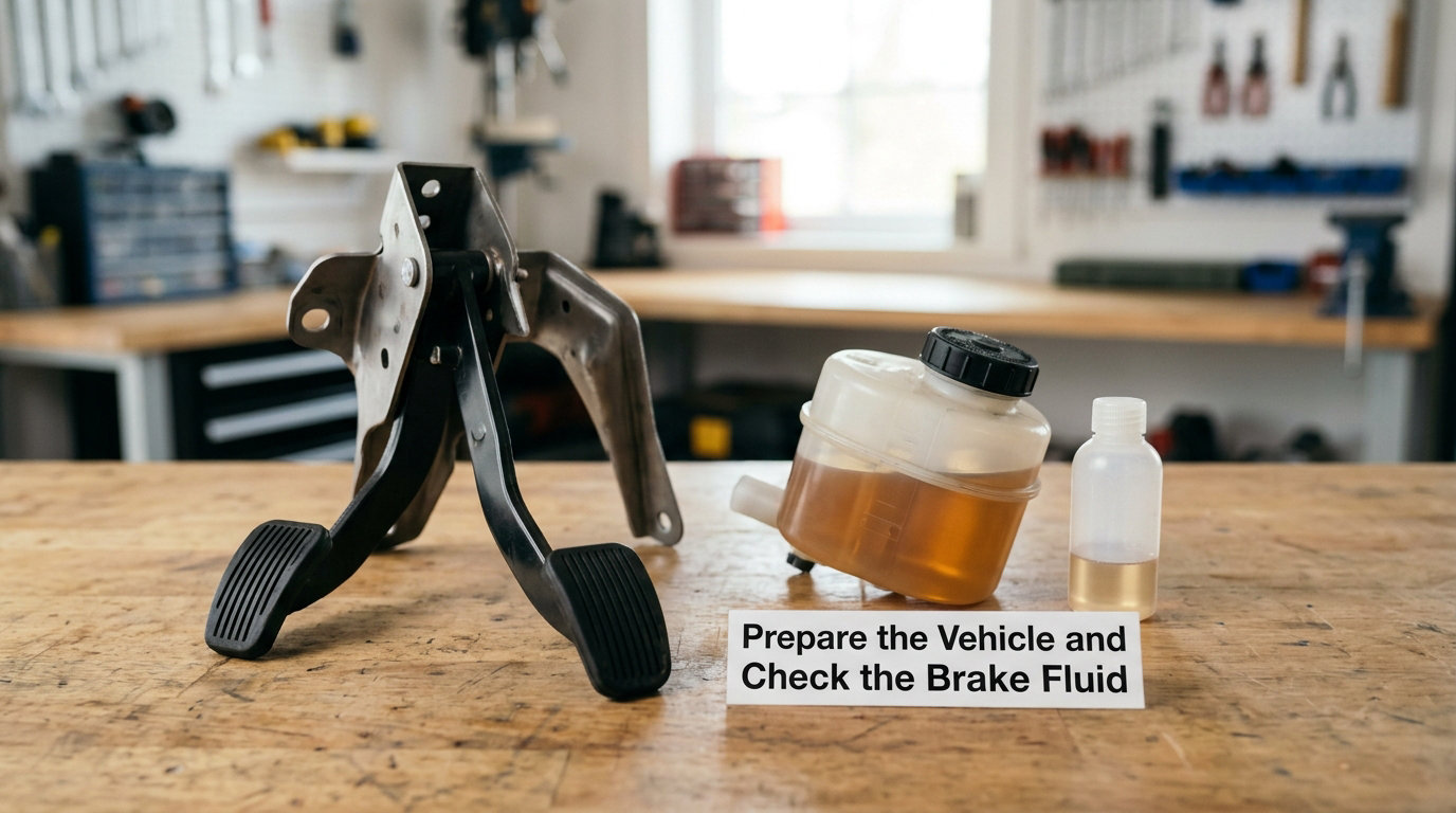 Prepare the Vehicle and Check the Brake Fluid