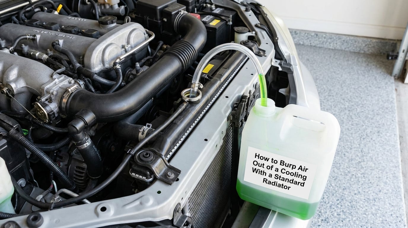 How to Burp Air Out of a Cooling System With a Standard Radiator
