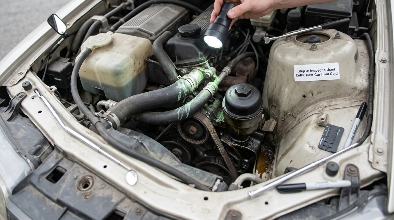Step 3: Inspect a Used Enthusiast Car from Cold