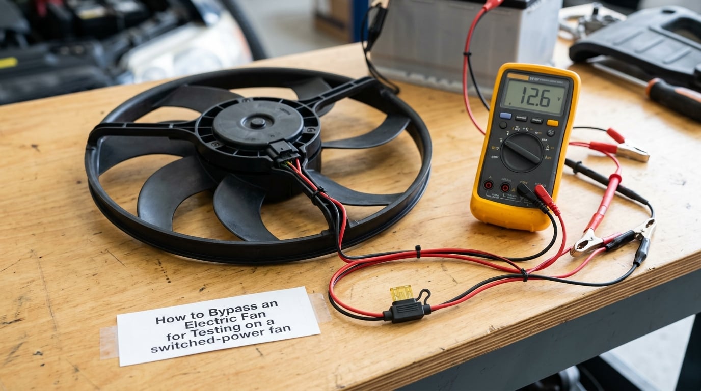 How to Bypass an Electric Fan for Testing on a switched-power fan