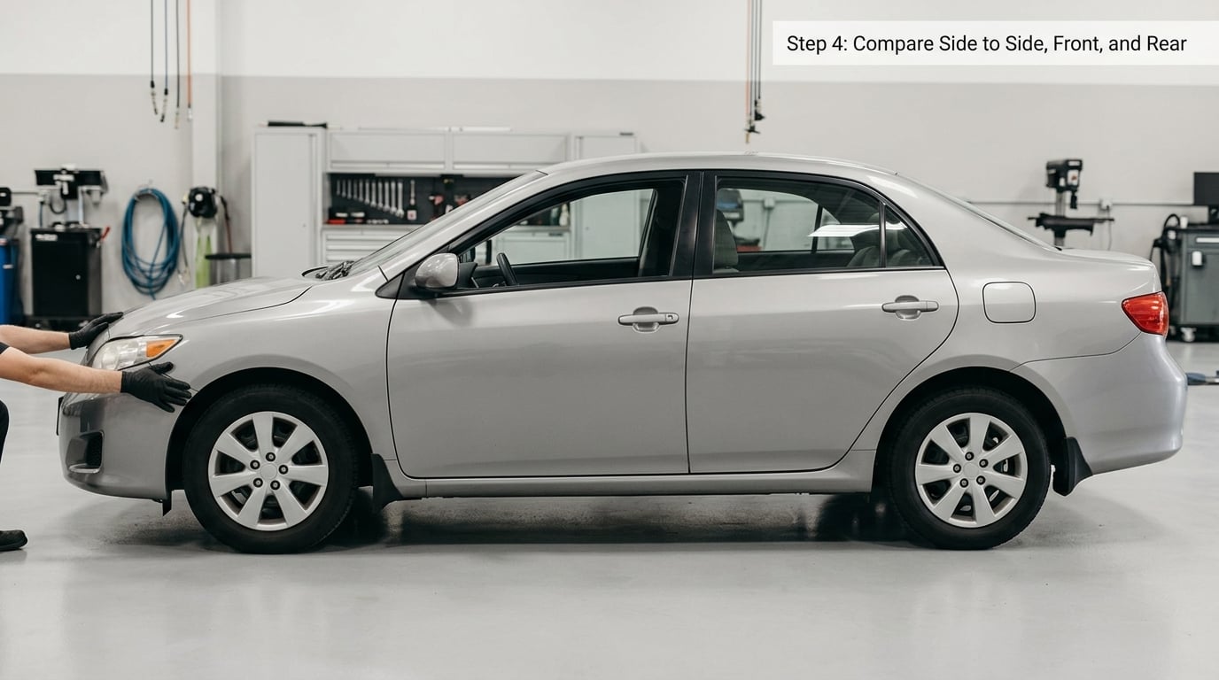 Step 4: Compare Side to Side, Front, and Rear