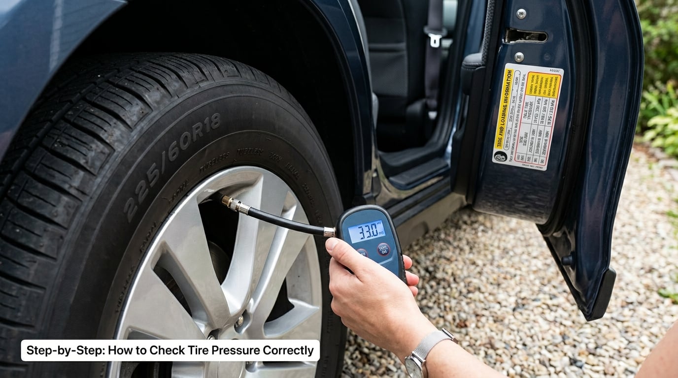 Step-by-Step: How to Check Tire Pressure Correctly