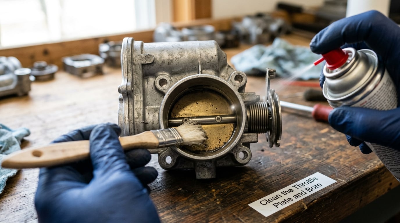 Clean the Throttle Plate and Bore