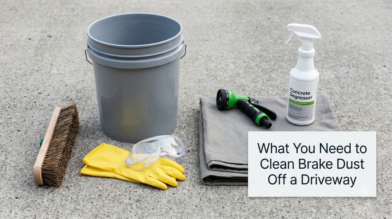 What You Need to Clean Brake Dust Off a Driveway
