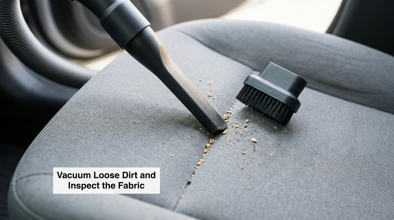 Vacuum Loose Dirt and Inspect the Fabric