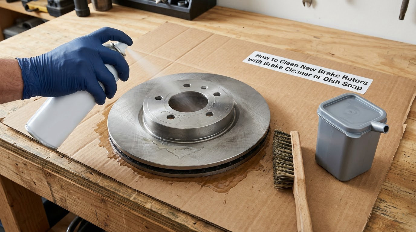 How to Clean New Brake Rotors With Brake Cleaner or Dish Soap