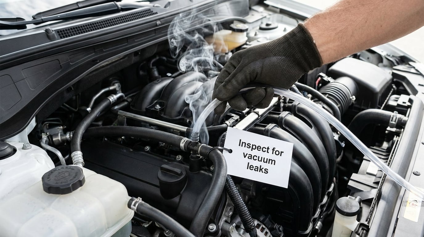 Inspect for vacuum leaks