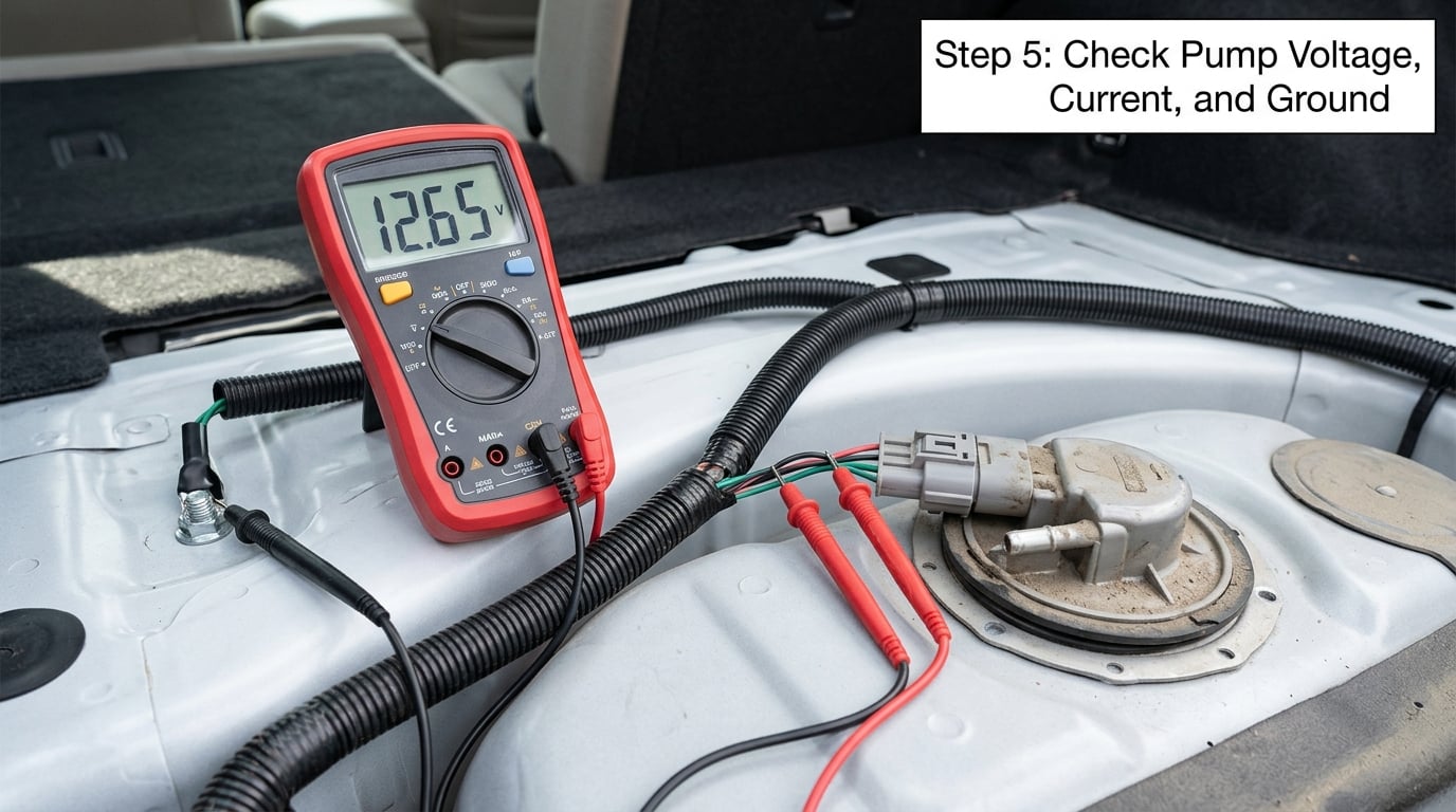 Step 5: Check Pump Voltage, Current, and Ground