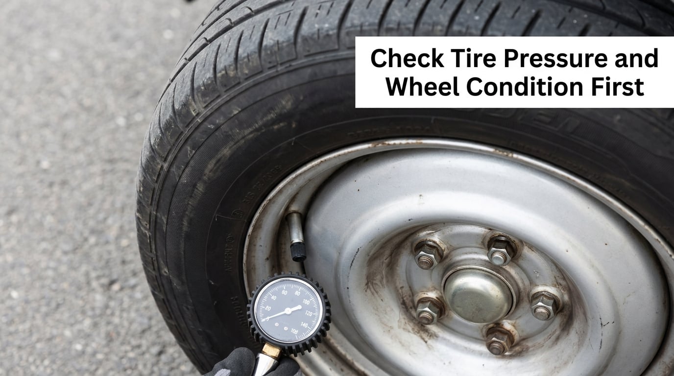 Check Tire Pressure and Wheel Condition First