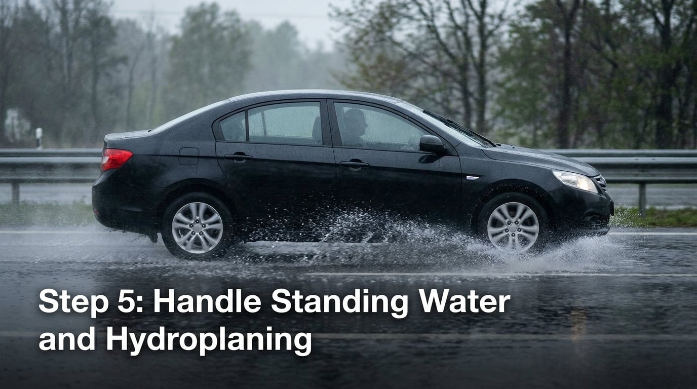 Step 5: Handle Standing Water and Hydroplaning