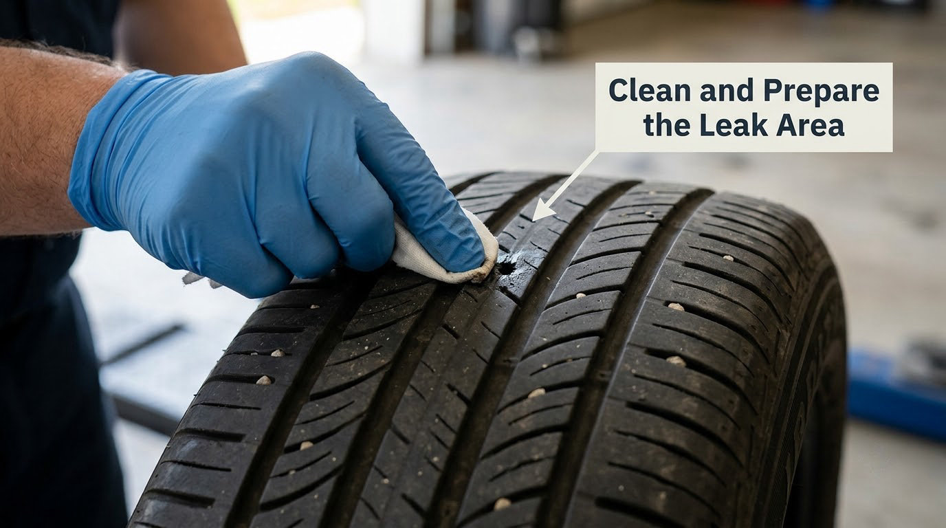 Clean and Prepare the Leak Area