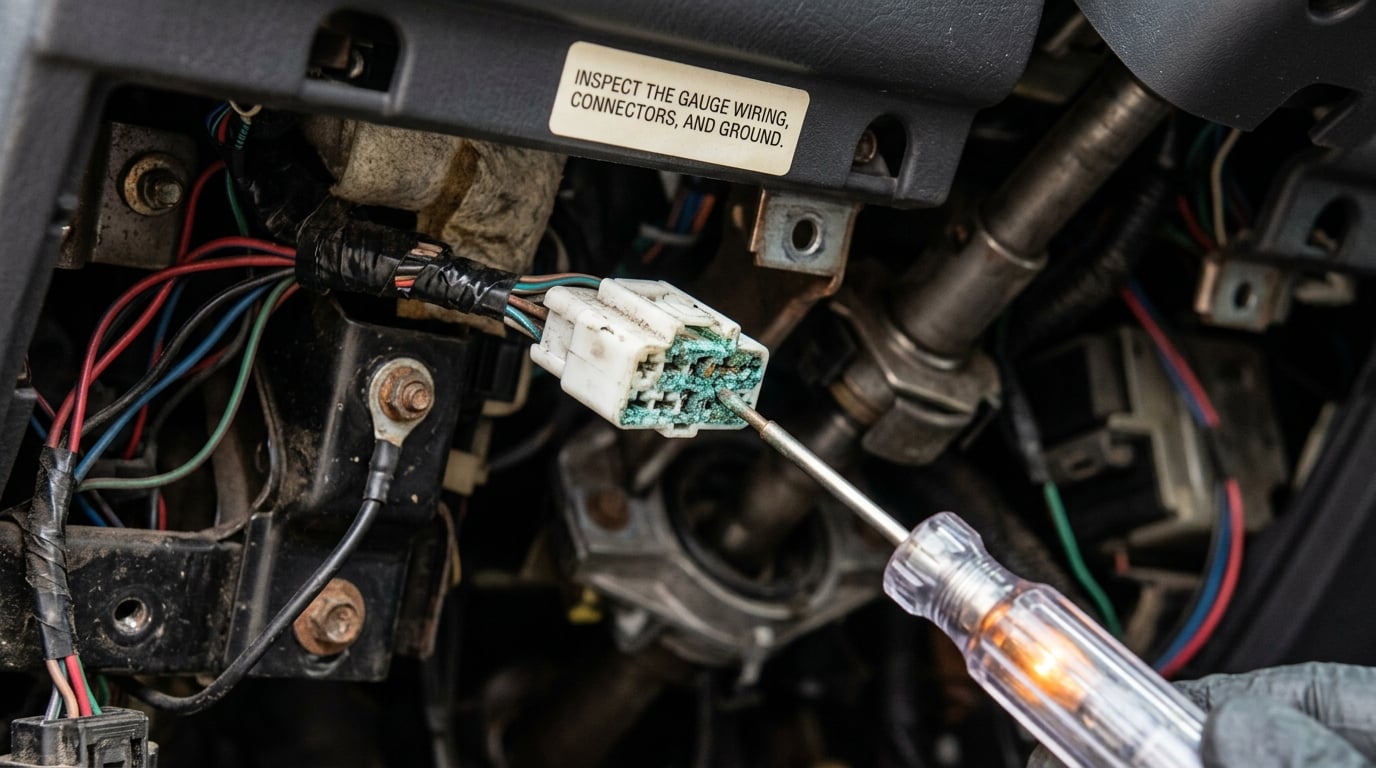 Inspect the Gauge Wiring, Connectors, and Ground