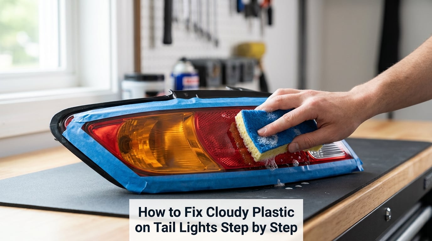 How to Fix Cloudy Plastic on Tail Lights Step by Step