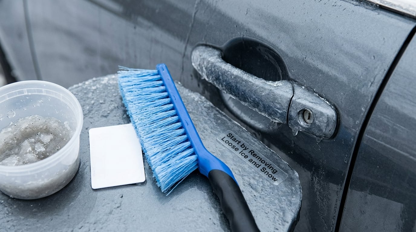 Start by Removing Loose Ice and Snow