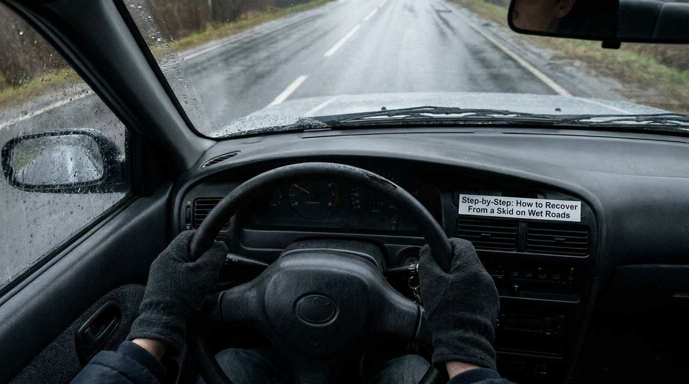 Step-by-Step: How to Recover From a Skid on Wet Roads