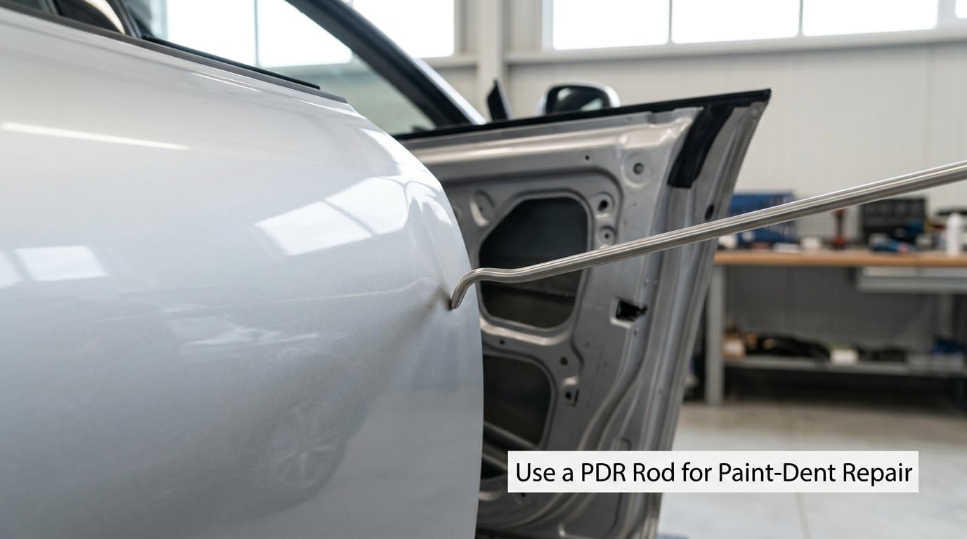 Use a PDR Rod for Paint-Dent Repair