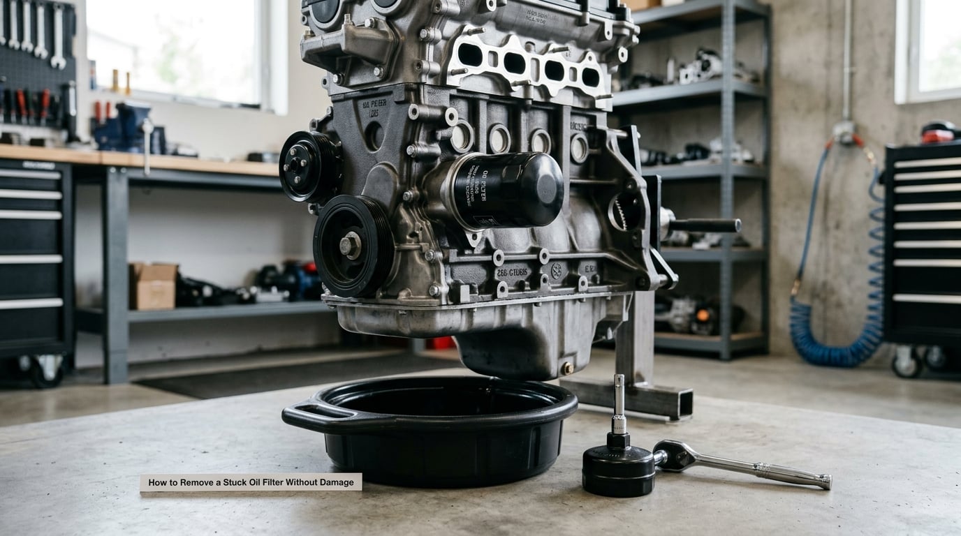 How to Remove a Stuck Oil Filter Without Damage