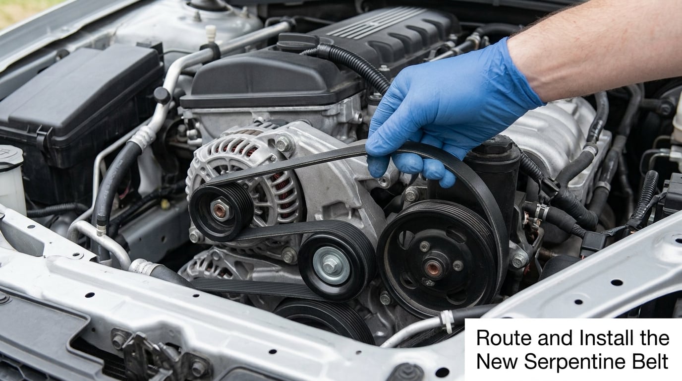 Route and Install the New Serpentine Belt