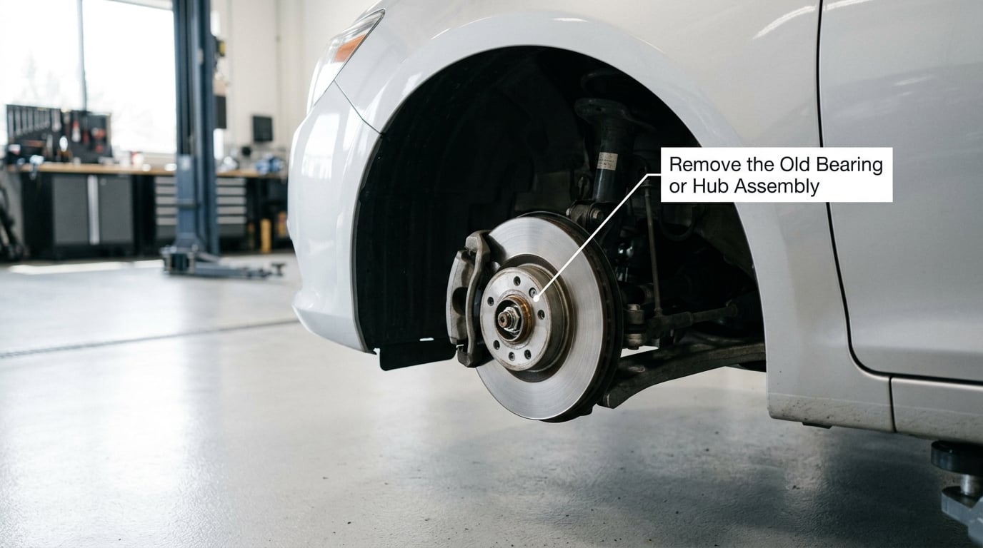 Remove the Old Bearing or Hub Assembly