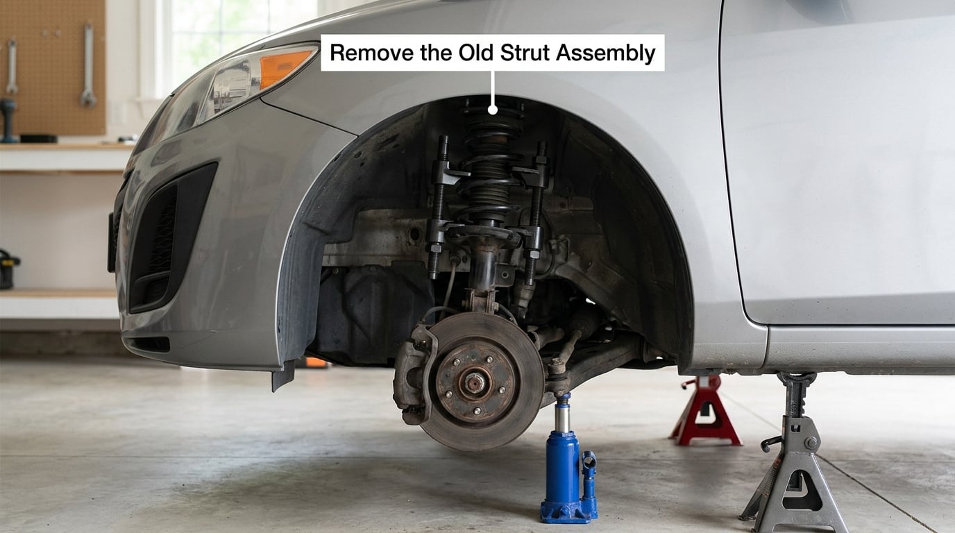 Remove the Old Strut Assembly
