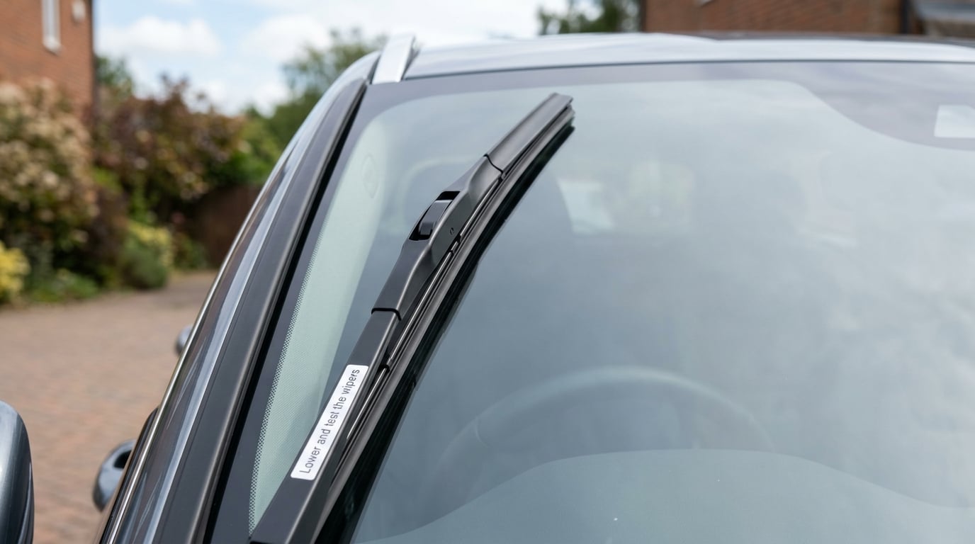 Lower and test the wipers