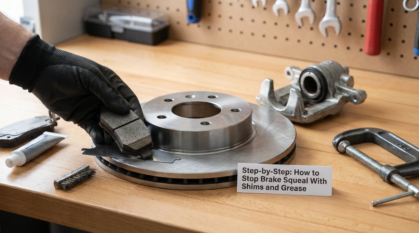 Step-by-Step: How to Stop Brake Squeal With Shims and Grease