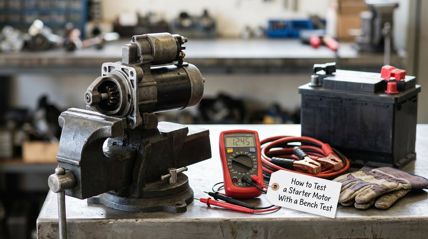 How to Test a Starter Motor With a Bench Test