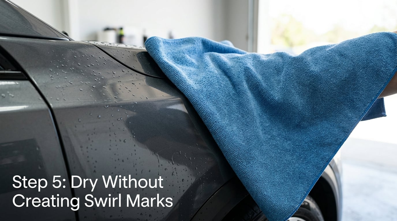 Step 5: Dry Without Creating Swirl Marks