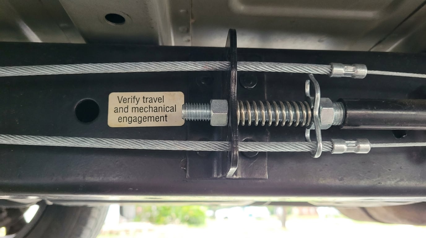 Verify travel and mechanical engagement