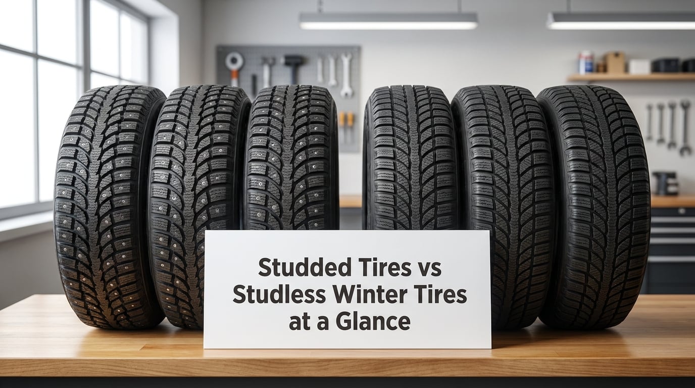 Studded Tires vs Studless Winter Tires at a Glance