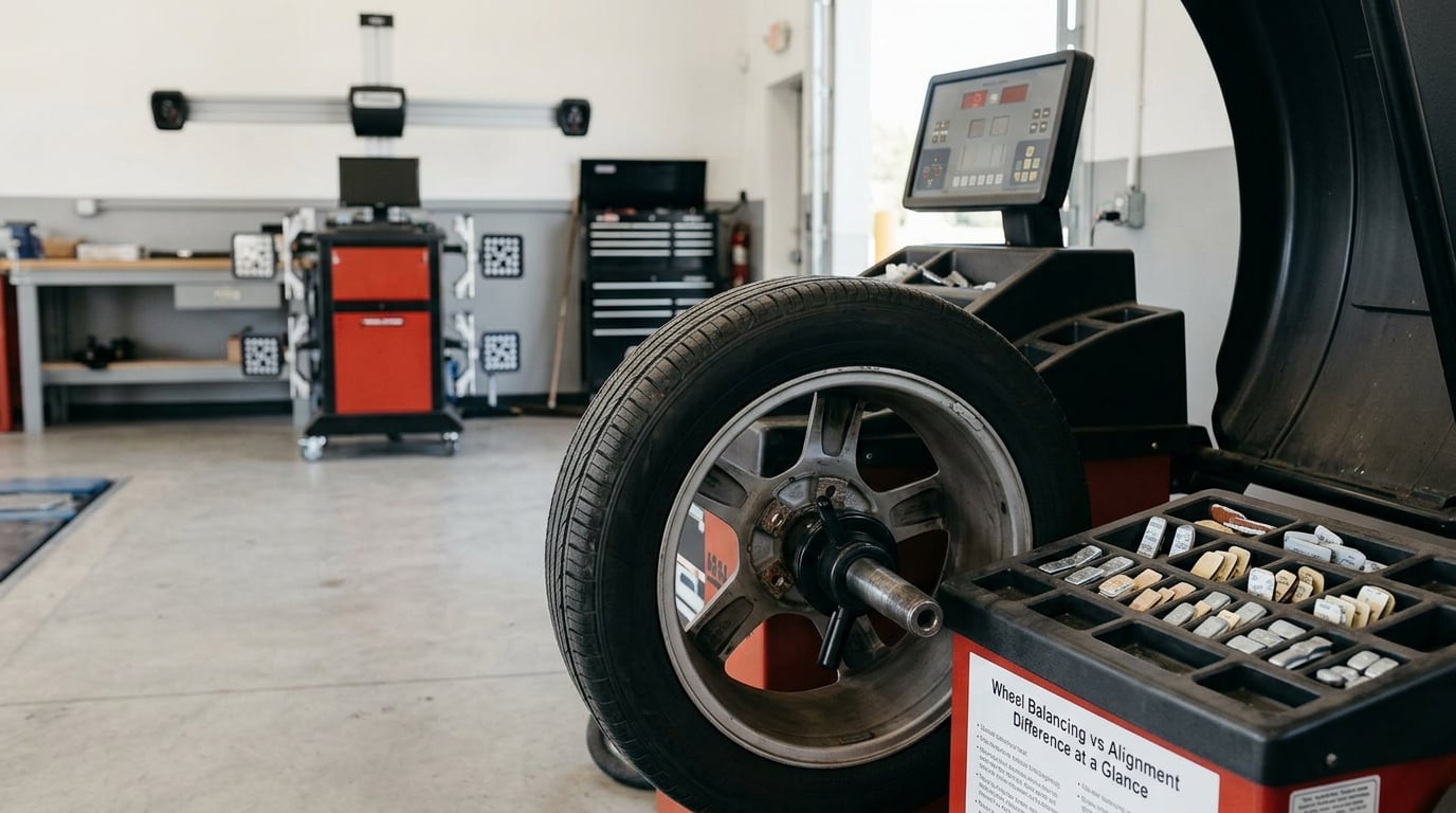 Wheel Balancing vs Alignment Difference at a Glance