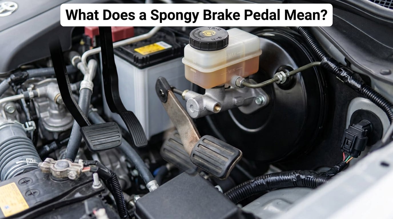 What Does a Spongy Brake Pedal Mean?