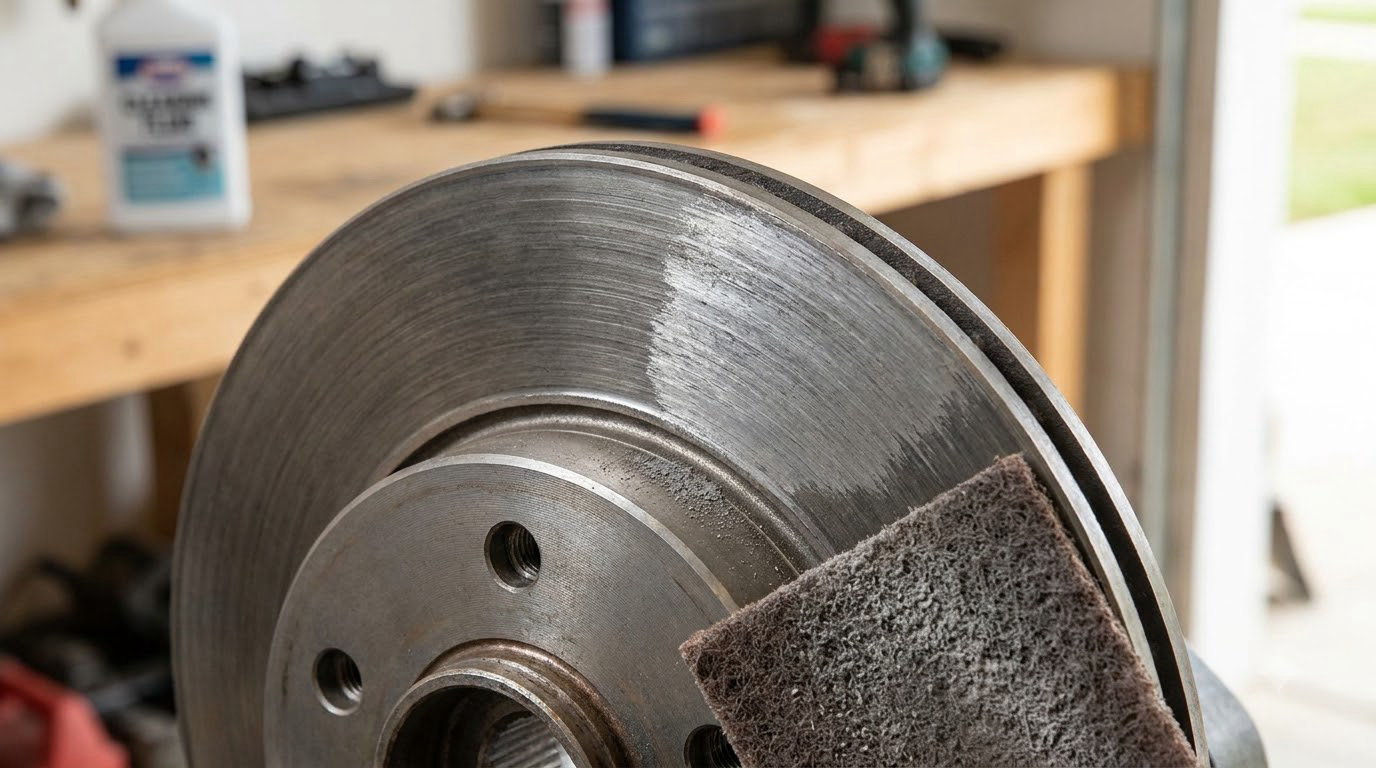 how to remove glaze from brake rotors
