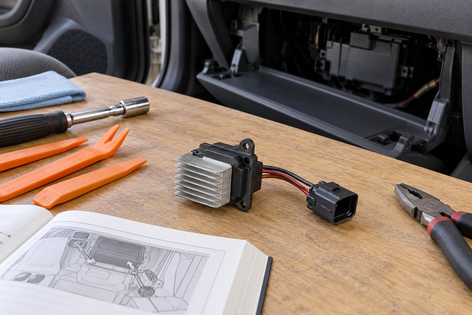 how to replace a blower motor resistor