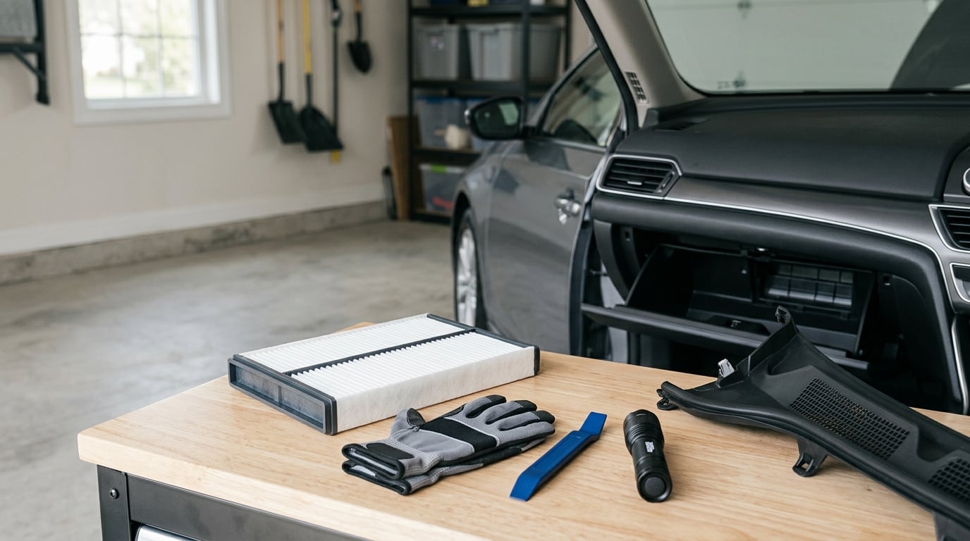 bmw cabin filter replacement step by step
