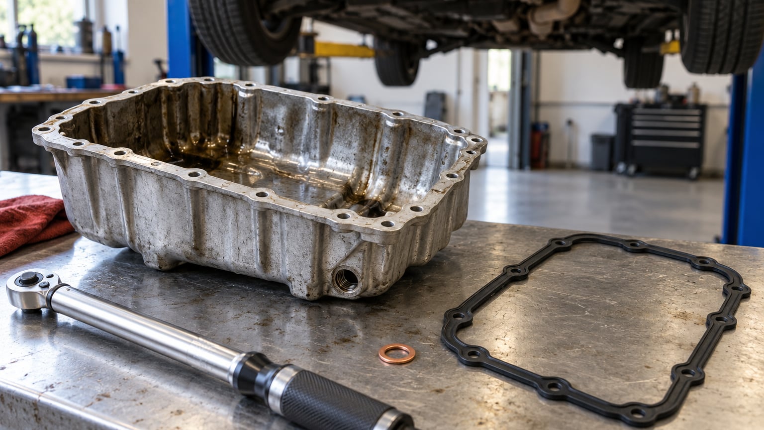 how to replace an oil pan gasket