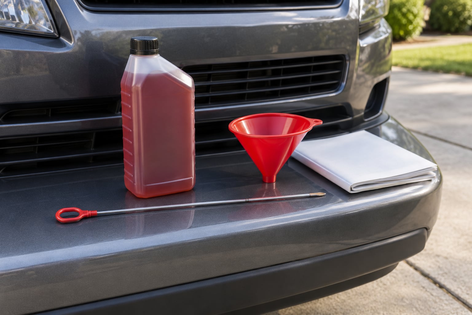 how to check transmission fluid level
