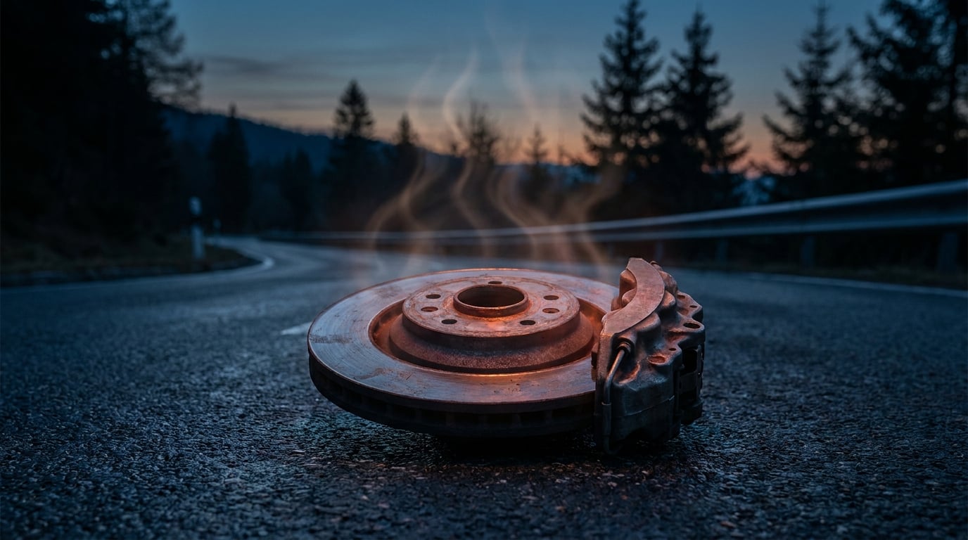 why do brakes overheat on long downhill grades