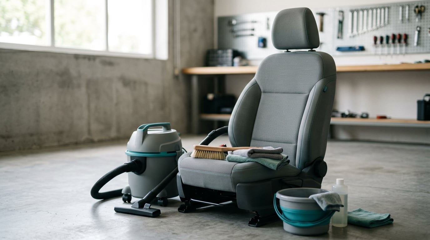 how to clean cloth car seats at home